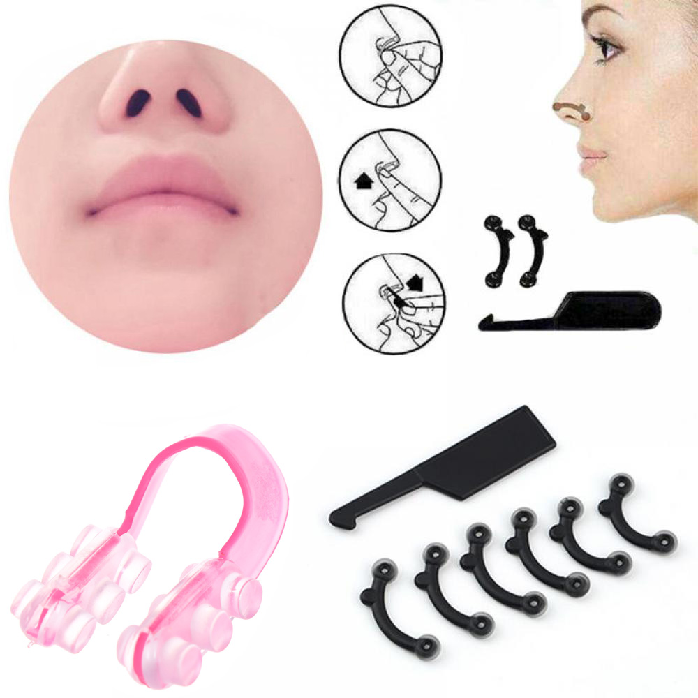 

Set Nose Up Lifting Shaping Clipper Shaper Bridge Straightening Beauty Corrector Massage Tool 3 Sizes No PainCleaning Cleaning