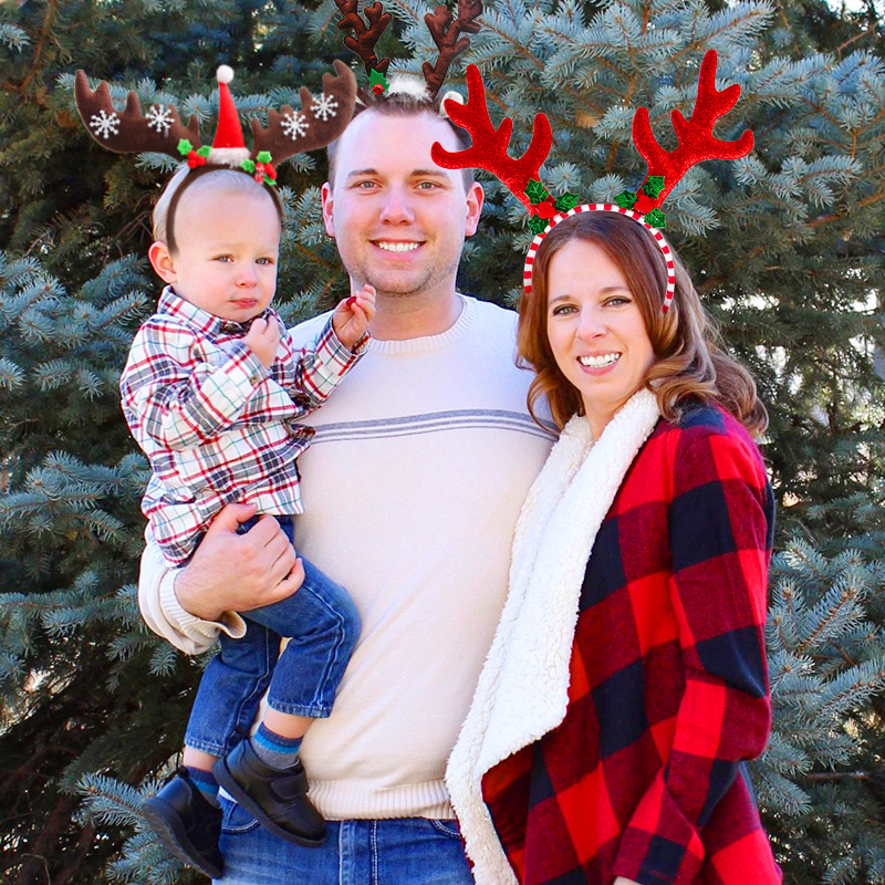 

Christmas Costume Creative Reindeer Horn Headband Navidad Merry Christmas Gift Funny New Year Photo Booth Props Hair Band Kerst