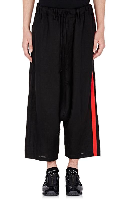 

New 27-46 2019 Men's clothing GD Hair Stylist fashion Model show street Linen loose casual wide leg pants plus size costumes, Black