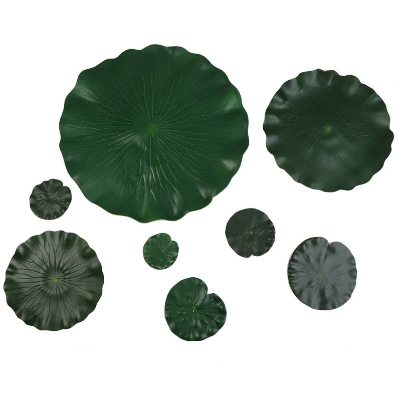 

Artificial Fake Eva Lotus Leaf Leaves Flowers Water Ponds Flowers Wedding Decoration Pond Fish Tank Lily Floating Pool Plants, 28 1pc