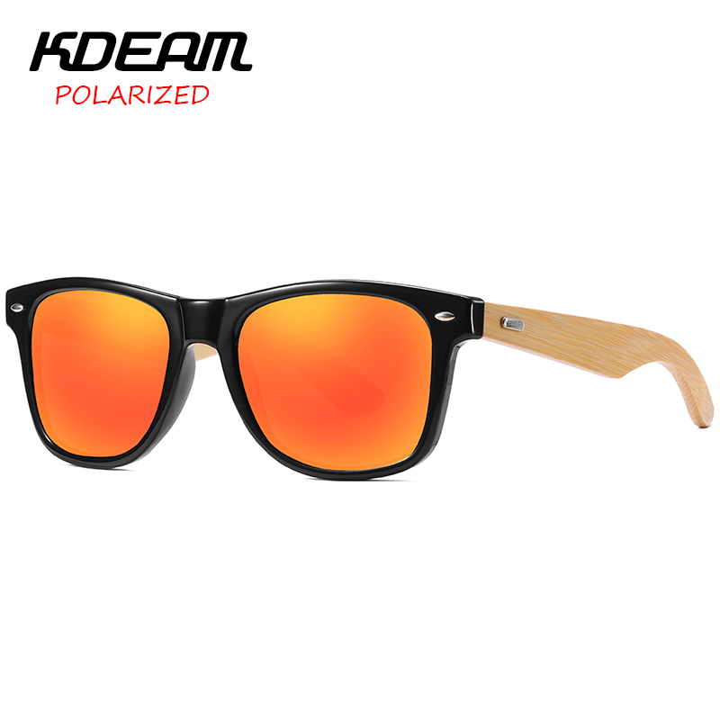

Sunglasses KDEAM Bamboo Men Solid Color UV400 Protection Polarized Eyewear 10 Colors Women Goggle Night Vision Glasses KD8801