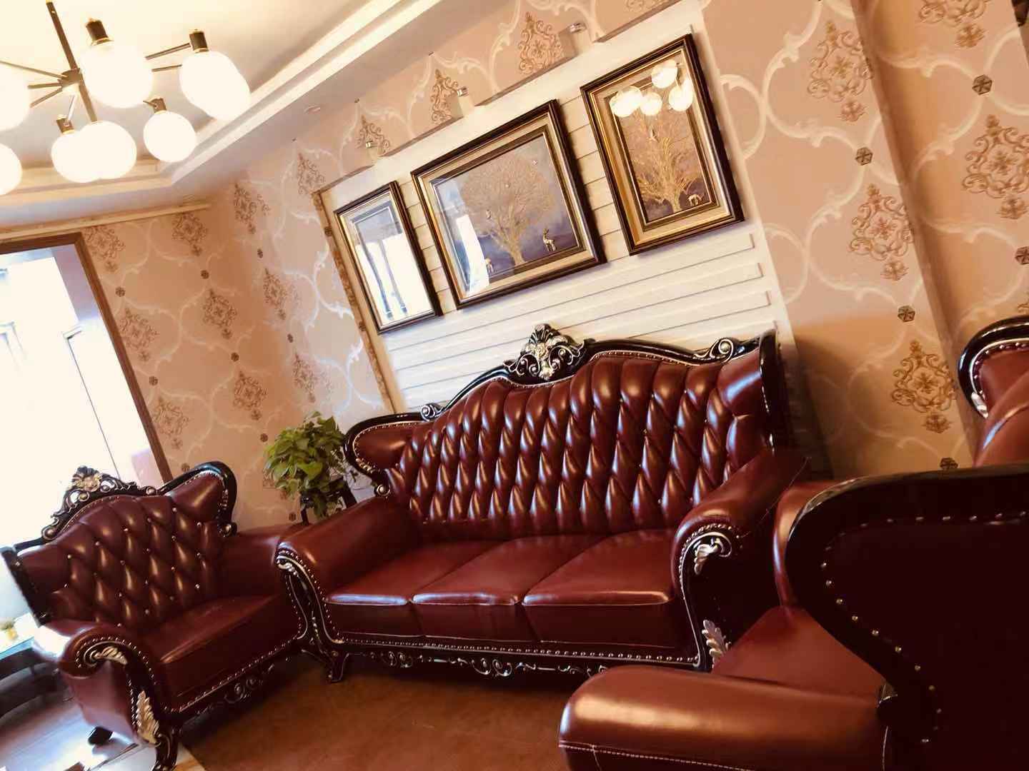 

luxury genuine leather recliner sofa Living Room Furniture indoor chair and salon Wooden Frame