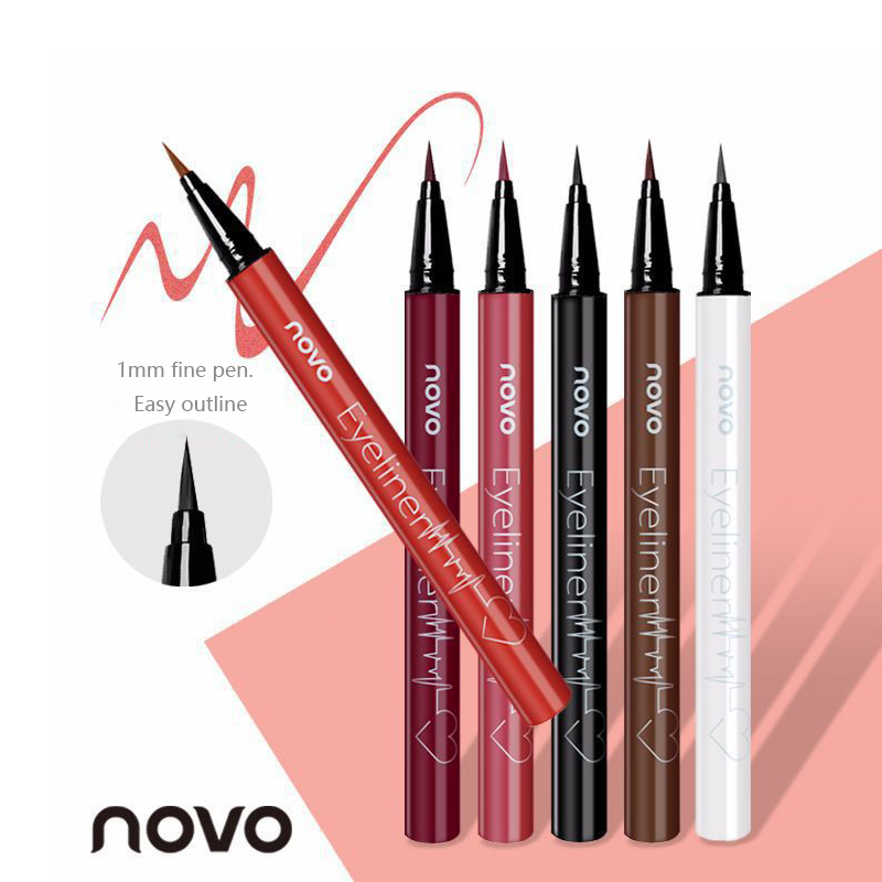 

6Colors Waterproof Double Head Makeup Cosmetic Liquid EyeLiner Sticks Sweatproof Eye Liner Stick TSLM1, 01