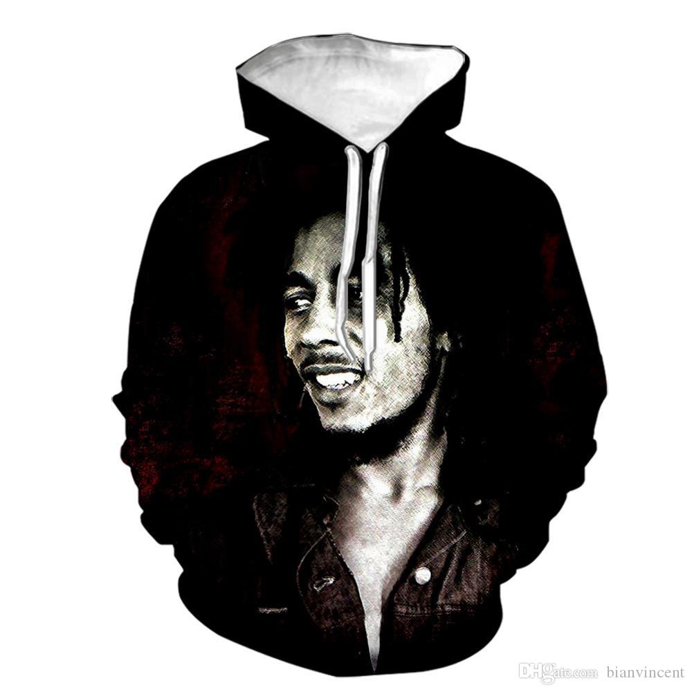 

Autumn Hot Sale Bob Marley 3D digital printing Hoodies Mens Fashion Hoodie Sweatshirt Anime Goku Jacket Casual Japanese Harajuku Streetwear