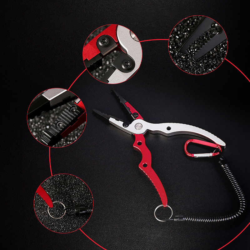 

Aluminum Alloy Fishing Pliers Grip Set Fishing Tackle Hook Recover Cutter Line Split Ring High Quality Tool Hot C1619 g