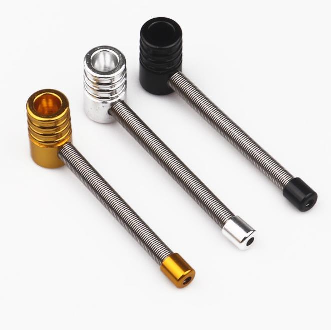 

2018 New 78mm Creative Spring Metal Pipe Mini Portable Foreign Trade Pipe