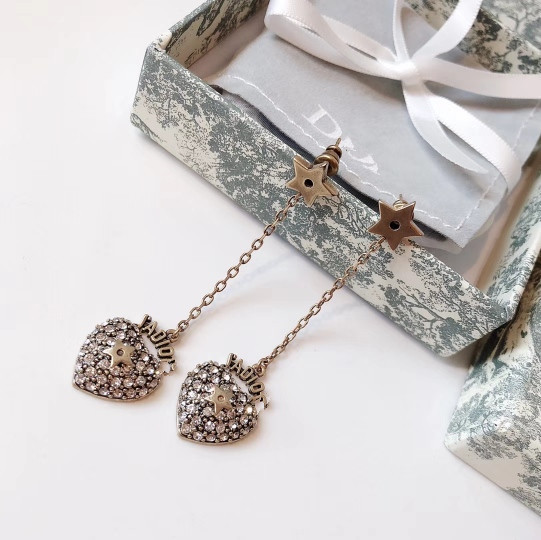 D Home Star tassel love full diamond earring 925 silver needle female earring accessories high quality-image-556432675