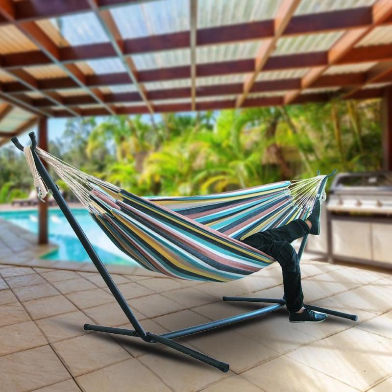 

Outdoor Hammock Garden Courtyard Double Swing Hammock Hanging Chair without Shelf Camping Hammocks