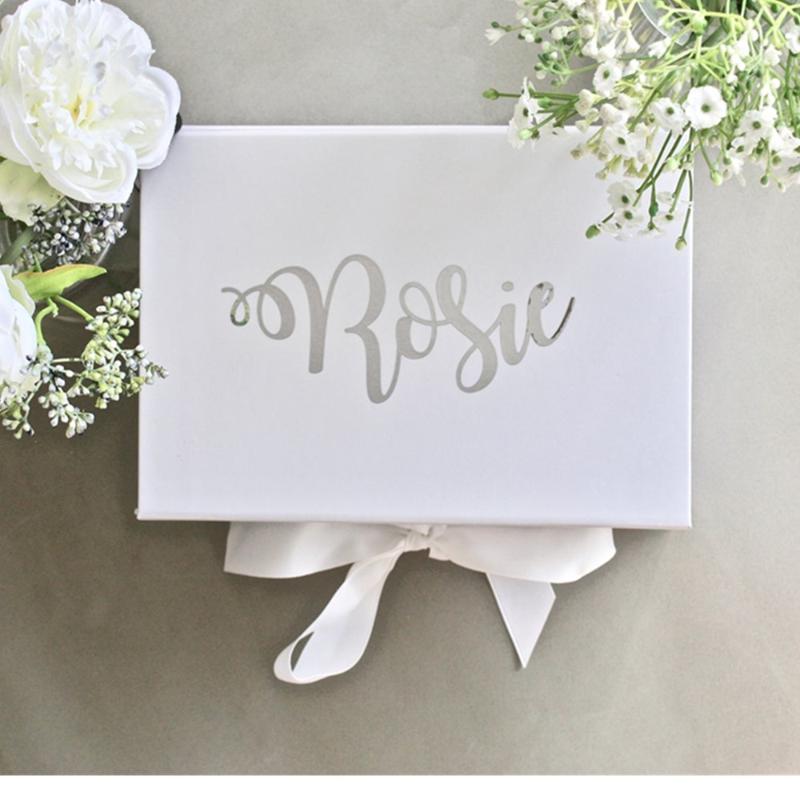 

Personalised Bridesmaid Proposal Box white Presentation Box Bridesmaid Proposal Gift cutom Will you be my maid of honor