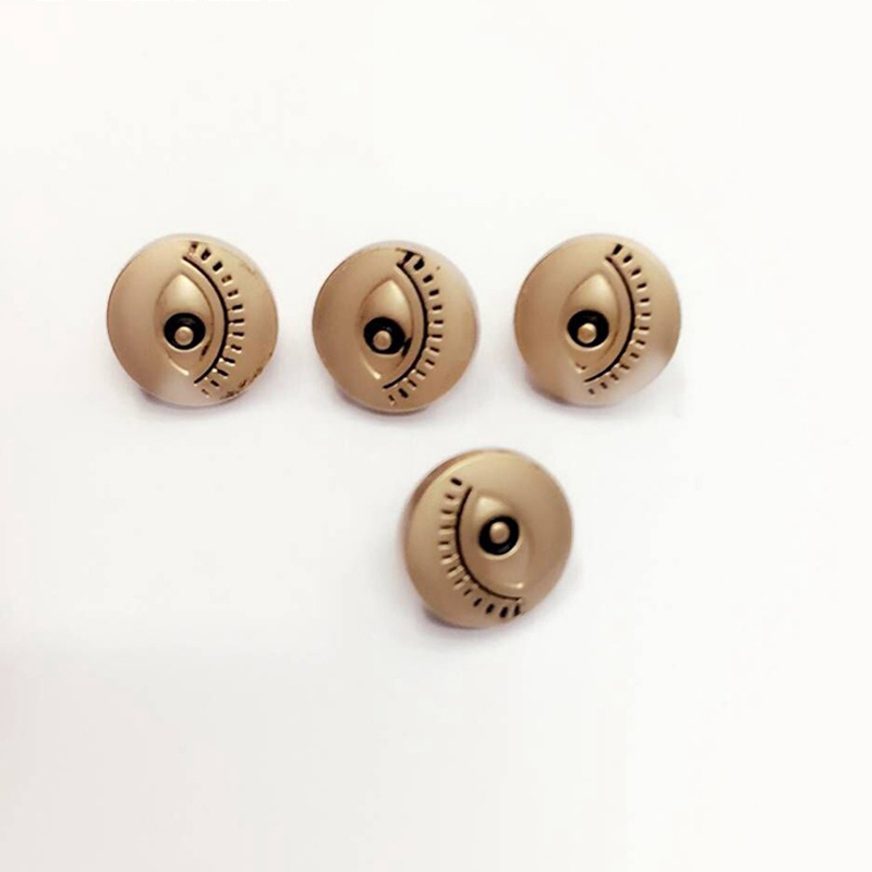 

300pcs 10mm 12.5mm high-end fashion casual coat button supply eye point glue button metal foot button for children clothes accessories