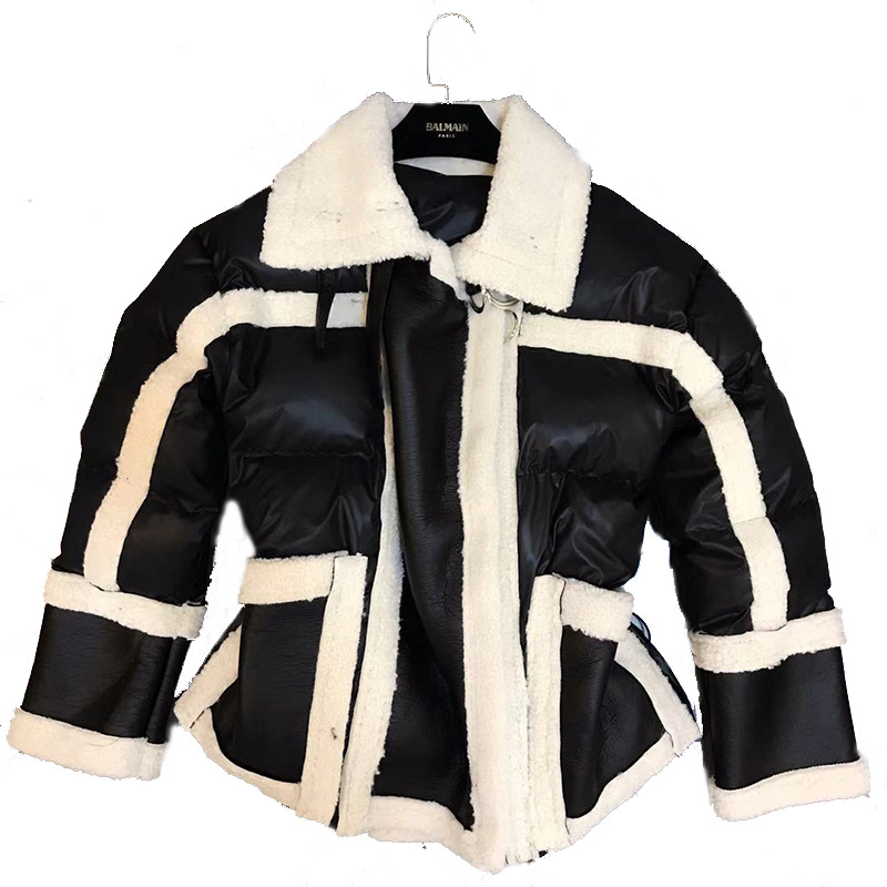 

Winter Fur Suede Coat women' Fashion Harajuku jacket Women Autumn Spring Loose Thicken Long Sleeve Vintage Bomber Jacket, Black