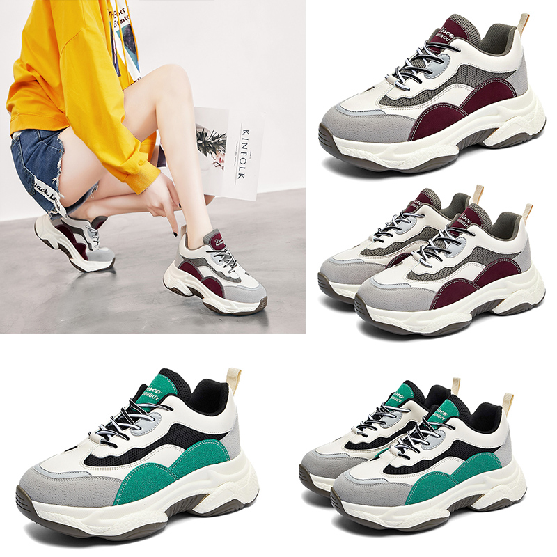 

luxury designer for women men old dad shoes white grey red green breathable net comfortable trainer designer sneakers 35-40, C2
