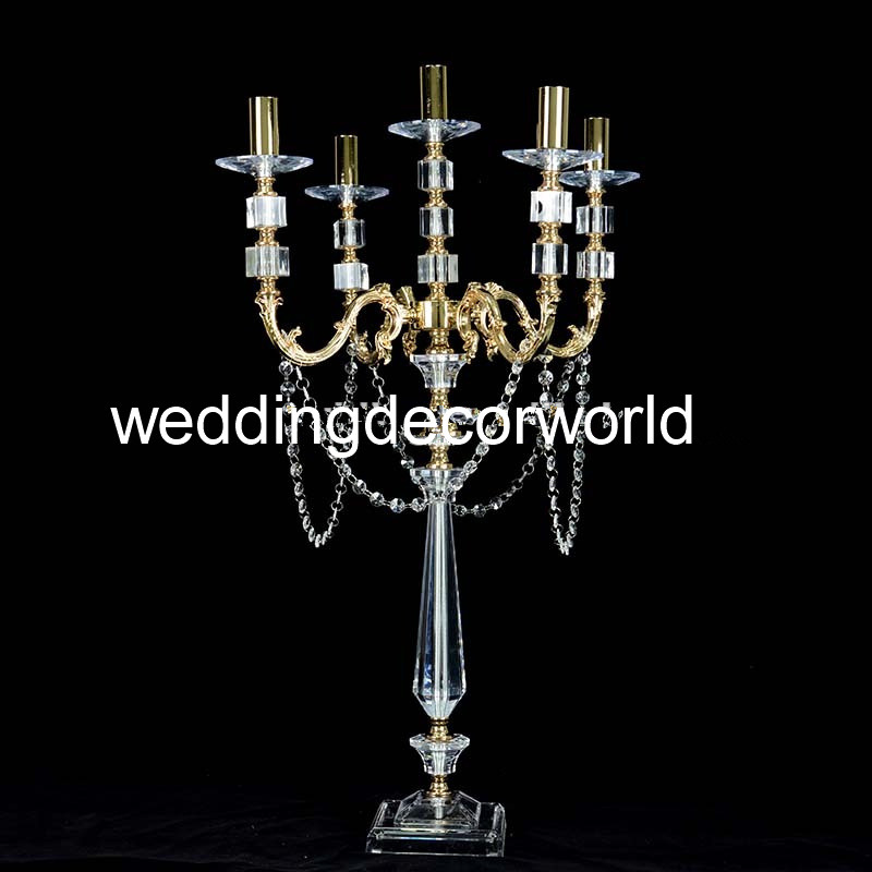 

New style Gold flower candle holder arrangement stand for table wedding centerpieces decor1087
