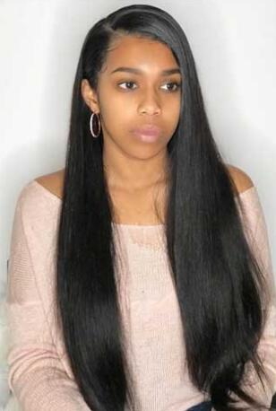 

2022 selling Lace Front Human Hair Wigs Free Part Brazilian Straight With Baby For Black Women, Medium brown