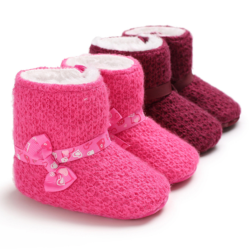 

Baby Boys Girls boots Knitted Baby boots Fur 5 Color Toddlers Soft Sole Short Warm Snow Boots Shoes 0-18 Months