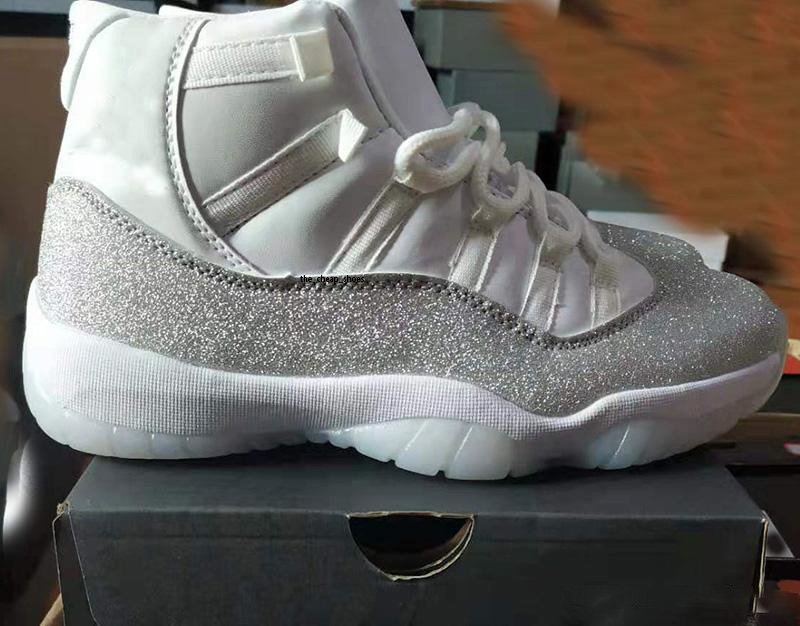 

11 WMNS Metallic Silver 2019 bred PRM Heiress Gym Red Chicago Midnight Navy 11s Space jam Basketball shoes Mens Sports Athletics, All star