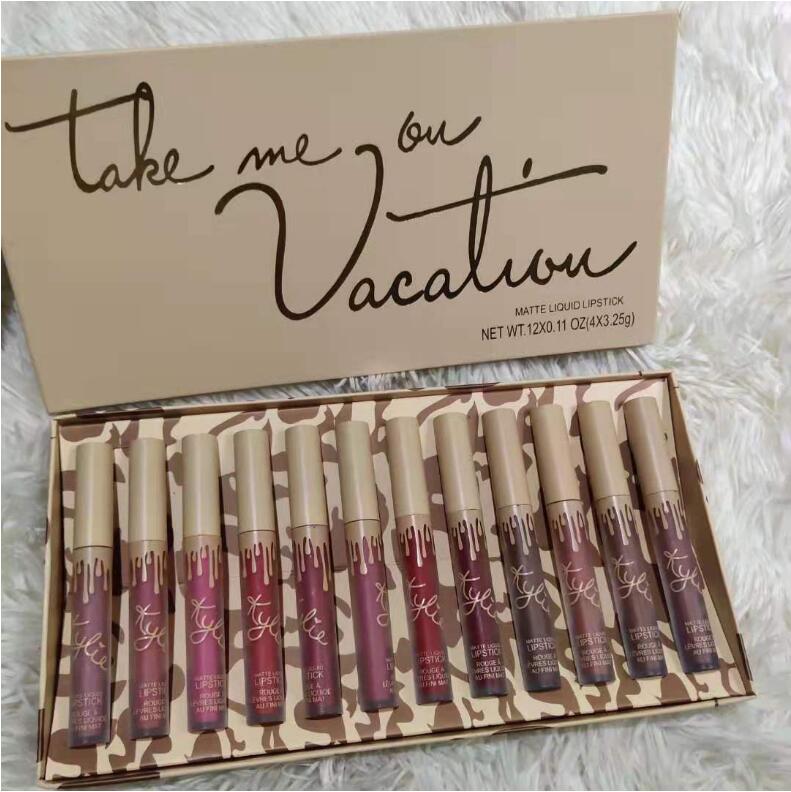 

Brand Take me on Vacation 12PCS Matte Liquid Lipstick free fast ship, Mixed color