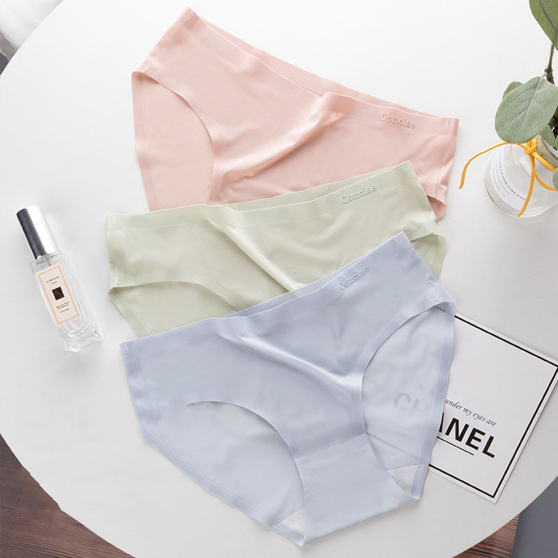 

Roseheart Spring Women Fashion Green Cotton Low Waist Panties Underwear Lingerie Seamless One-Piece Briefs Underpants  L XL, Black