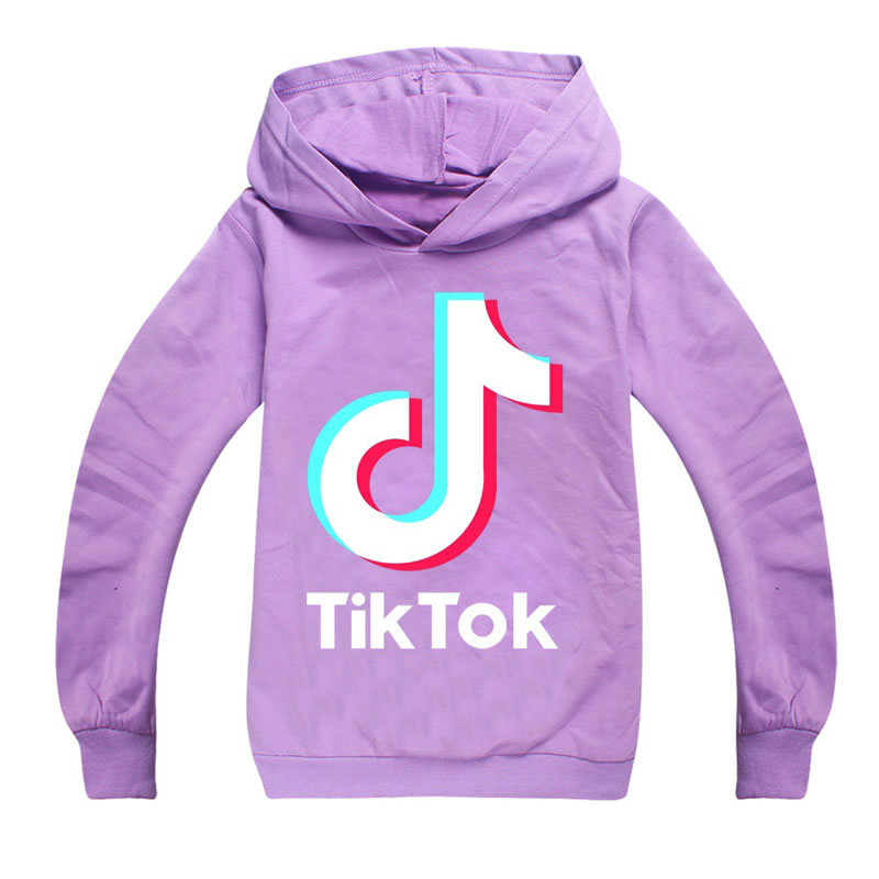 

Tik Tok Sweatshirt For Big Boy Girl Clothes Fall Spring Kid Print Hooded Casual Top Children Sport Clothing, Black