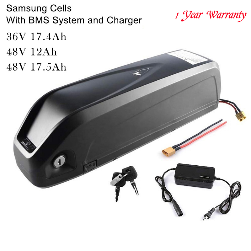 

36V 17.4Ah 48V 12Ah 17.5Ah Lithiumlon E-Bicycle Battery With Charger for Electric Bicycle motor Inset Samsung Cells