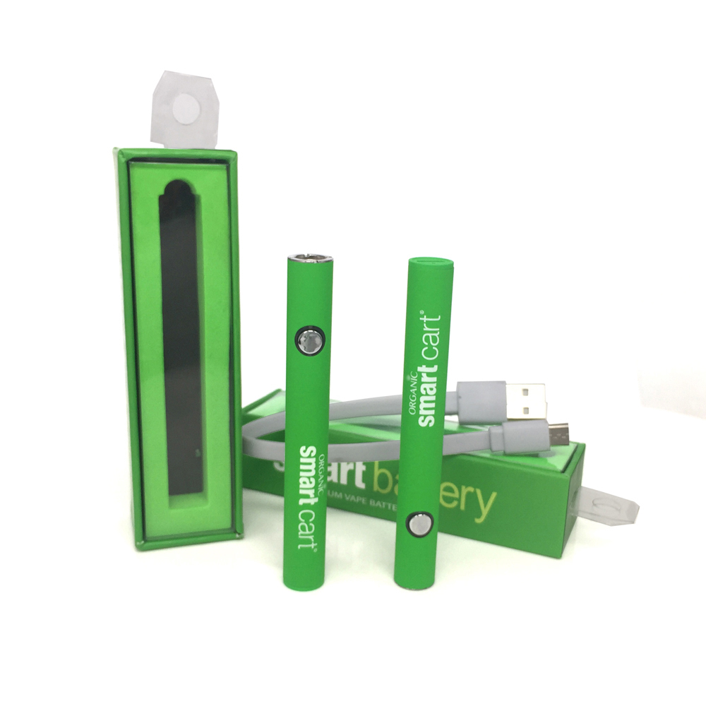 

SmartCart Battery Smart vape pen 380mAh Preheat VV Variable Voltage Bottom USB Charger Fit 510 Thick Oil Atomizer Amigo liberty Vape Carts