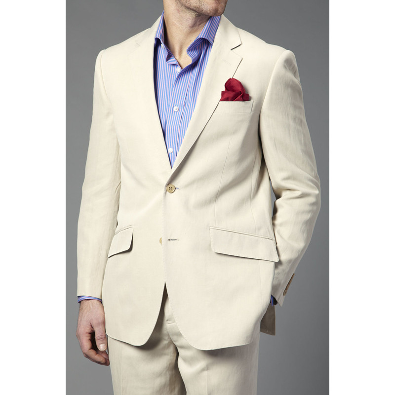 

Fashion Groom Tuxedos Custome Homme Terno Slim Fit Masculino Blazer Ivory Notch Lapel Two Buttons Men Suits (Jacket+Pants, Purple
