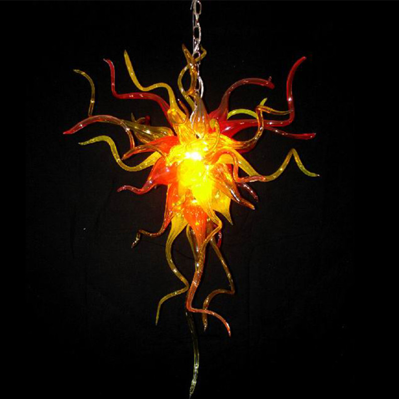 

Blown Art Pendant Light Ceiling Fan Lamp Energy Saving LED Murano Glass Chain Chandeliers Crystal Chandelier