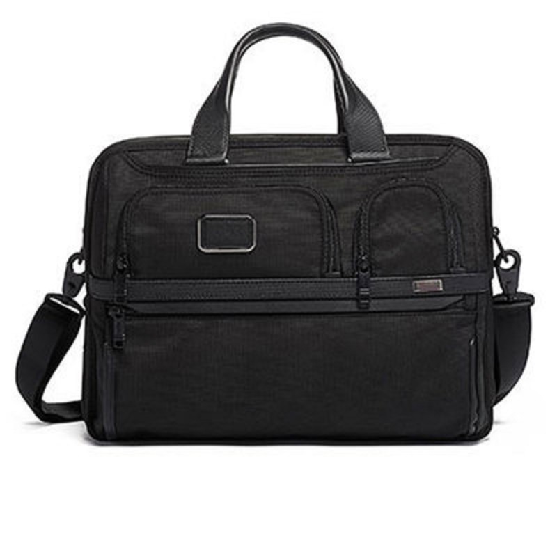 

briefcase bag men's laptop bag business tote for document office portable laptop shoulder, Black