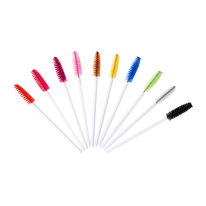 

100Pcs Disposable Mascara Wands Eyelash Extension Brush Applicator Spoolers Eye Lashes Cosmetic Cleaning Brush 5 Colors
