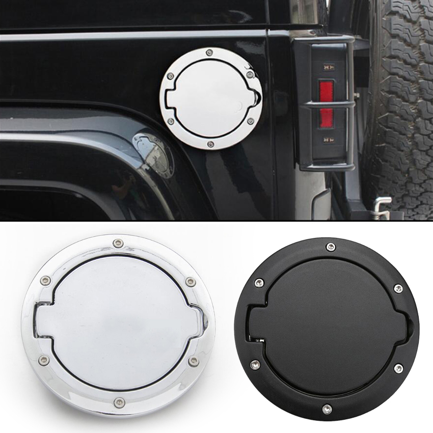 

Car Fuel Filler Door Cap Gas Tank Cover for Jeep Wrangler JK Rubicon Sahara Unlimited 07-17 Replacement Part With LOGO
