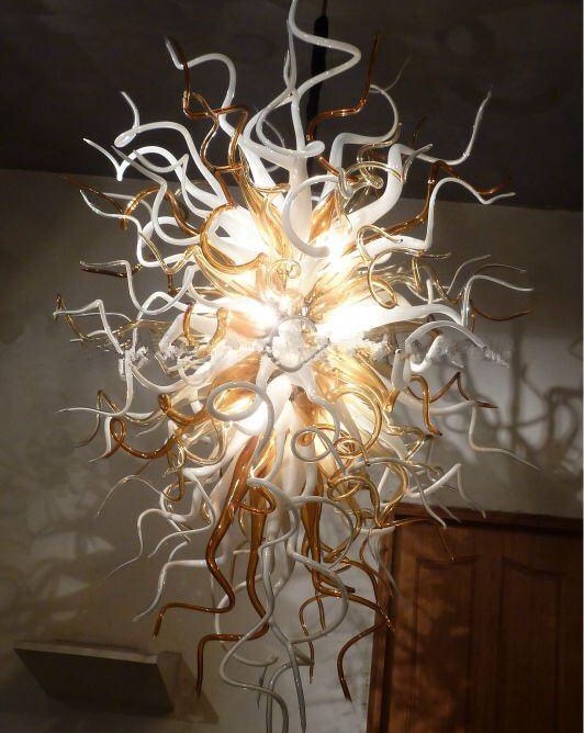 

Lamps Antique Style Chandeliers Living Room Dining Decor LED Bulbs Hand Blown Glass Art Chandelier Lighting