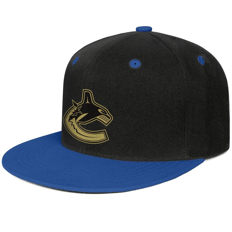 

Vancouver Canucks gold series hockey Unisex Flat Brim Baseball Cap Styles Youth Trucker Hats ice team Distressed Camouflage blue, Blue;gray