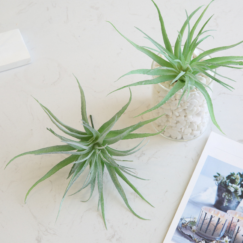 

22CM Plastic Lifelike Artificial Air Grass Succulent Plant Wedding Home Decorative Green Plants, As pic