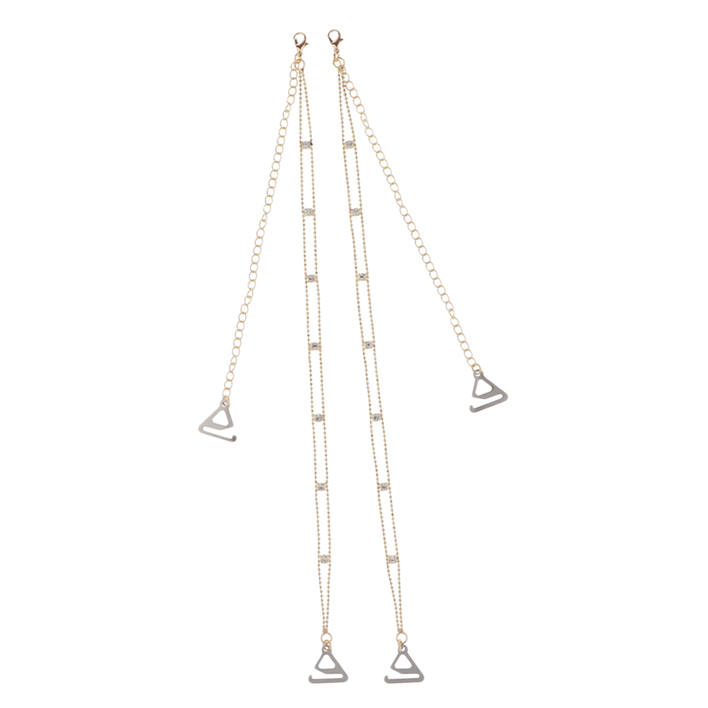 

Women Decorated Shoulder Chain Replacement Removable Bra Straps For Dress Tops Bra