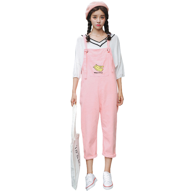 

2020 New Autumn Women Jeans Pink Embroidered Overalls Jeans Large Size Slim Cotton Harajuku Embroidery Banana Female, Black