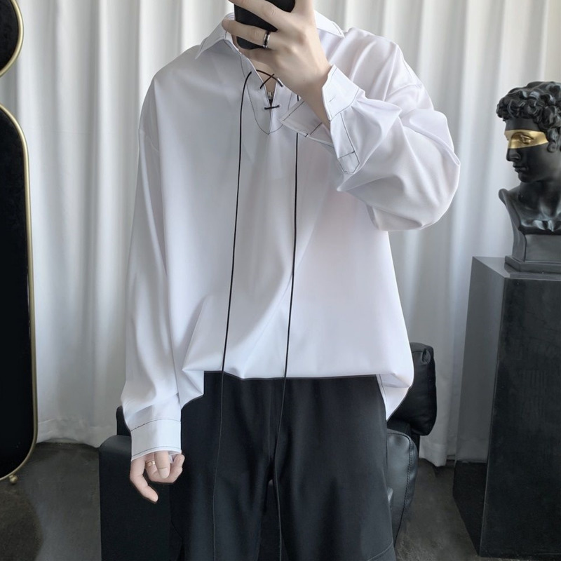 

Men's casual pants 2020 spring and summer new handsome loose plaid couple wide leg trousers young people fashion trend men's, Black