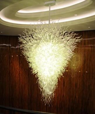 

Modern Lamps Chandeliers Lamp Italian Murano Pendant Living Meeting Room Hand Blown White Glass Chandelier with LED Bulbs