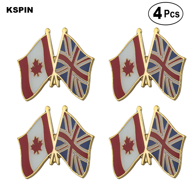 

Canada & UK Friendship Flag Pin Lapel Pin Badge Brooch Icons 4PC