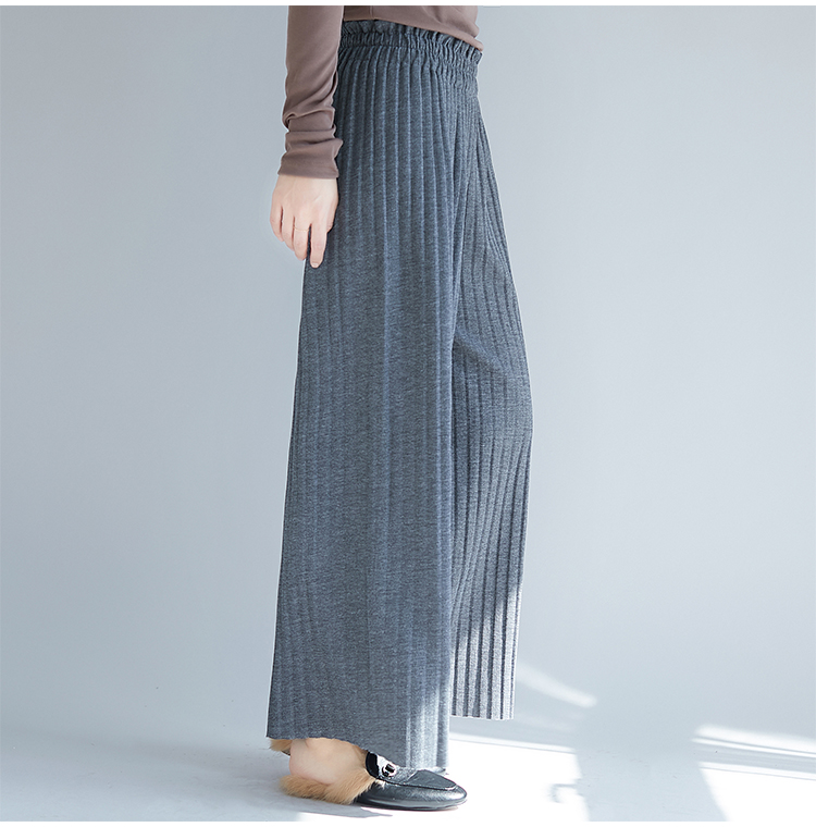 

Literary Women's Trousers Pleated Wide Leg Pants Loose Wide Leg Pants Casual Pantalon Taille Haute Femme Palazzo, Black