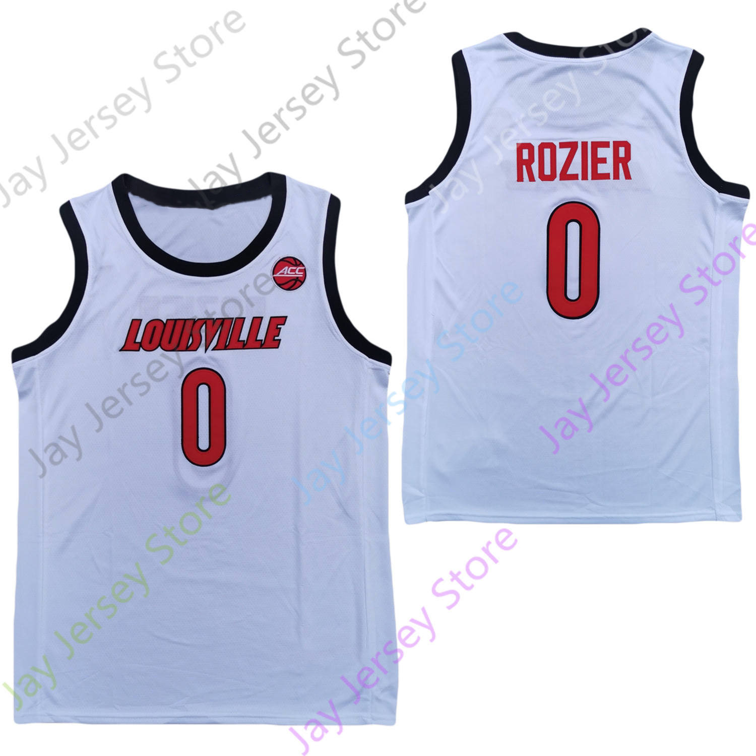 

2020 New NCAA College Louisville Jerseys 0 Rozier Basketball Jersey White Size Youth Adult