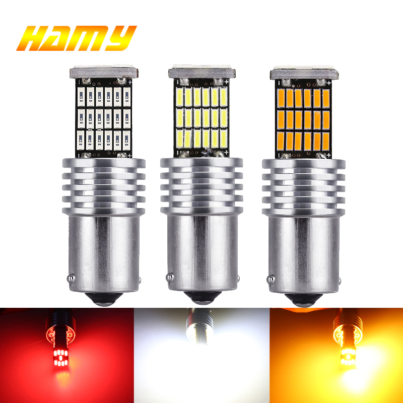 Bombillas de luz LED P21W 1156 BA15S 33smd freno deja cola trasera de reversa para Automóvil 12v