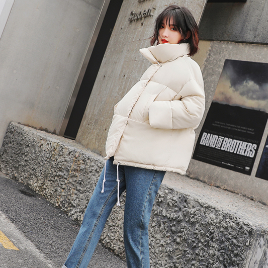 

Winter Woman Coats 2020 Loose Cotton-padded Coats Women Short Parkas Warm Thickened Harajuku Female Jacket Outwear AQ351, Black