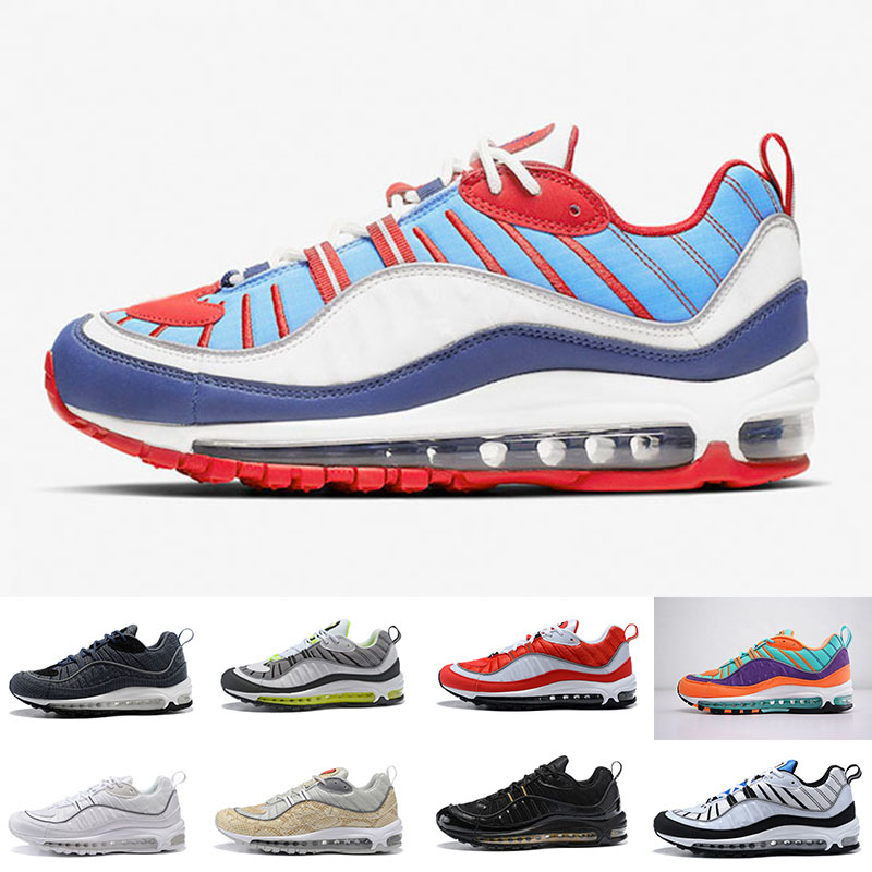 

2019 NEW Mens Designer Running Shoes 98 98s OG Sky Blue Gundam Triple s Black White Cone Tour Men Cushion Sports Trainers Sneakers