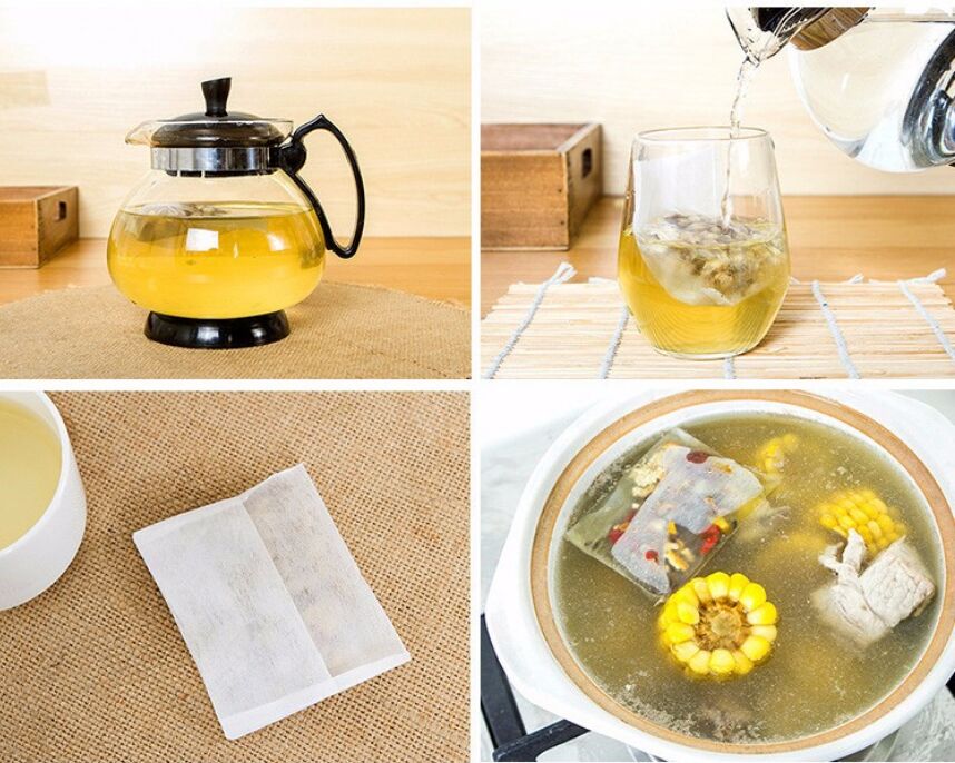 

1000pcs/lot Non-woven Fabric filter bag Opposite Fold Close Empty tea bag coffee filters herbal tea bags 65X70mm