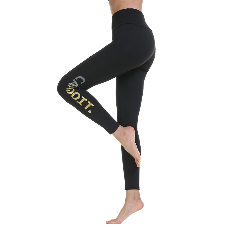 

Tight Sexy Yoga Pants Letter Printed Sports Female Quick-drying Fitness High Waist Training Running Scrunch Gym Leggings Women, Grey letter