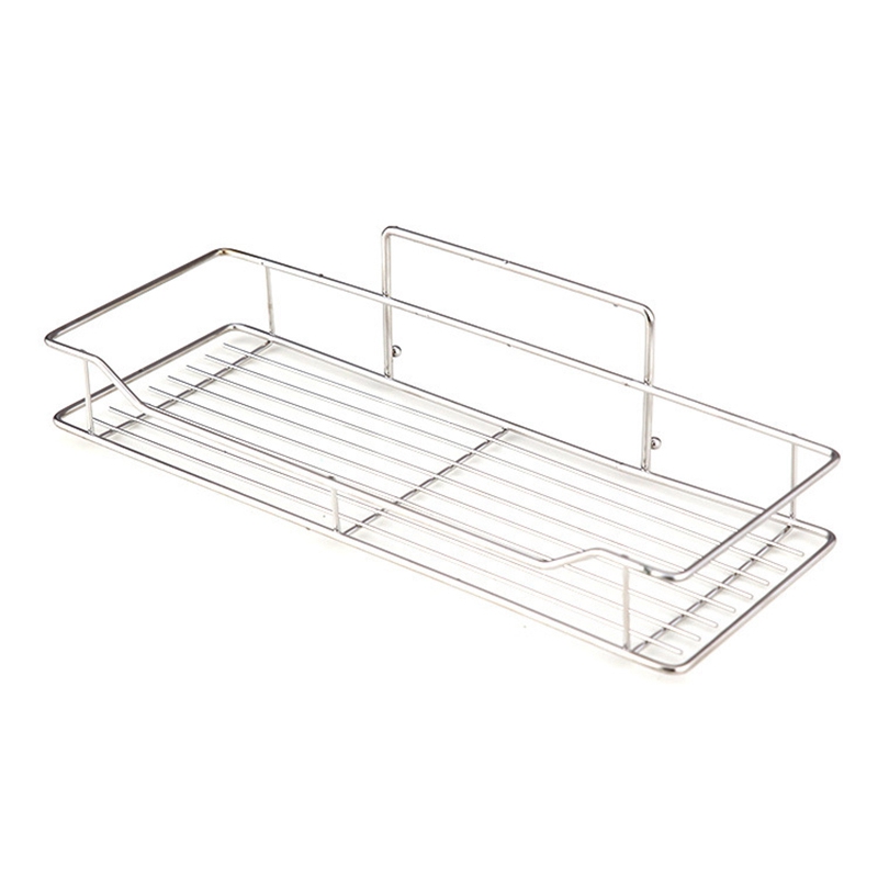 

Stainless Steel Bathroom Storage Shelf Punch-Free Kitchen Bathroom Toilet Wall Hanging Storage Rack Large