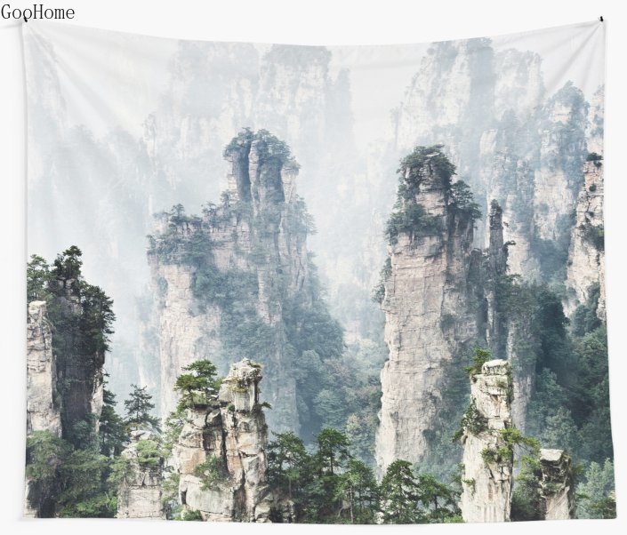

Floating Mountain Zhangjiajie National Forest Park Wall Tapestry Cover Beach Towel Throw Blanket Picnic Yoga Mat Home Decoration