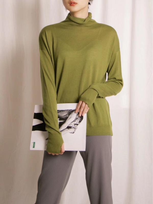 

Women Sweater 2019 Autumn and Winter Wild Wool Long Sleeve Bottoming Shirt, Orange