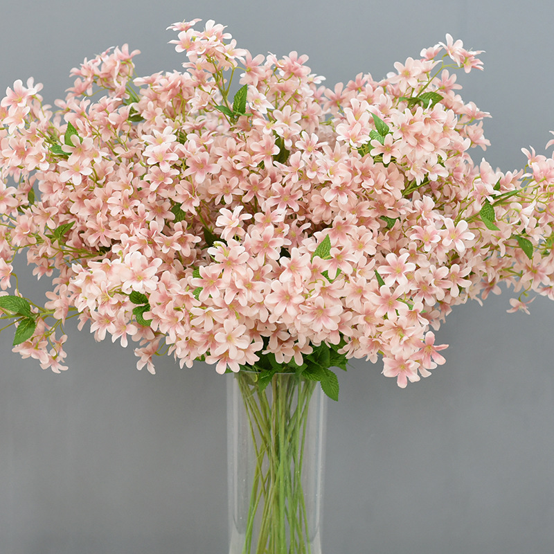 

MEIHON Wedding props 5 sticks Artificial apple blossom flower decoration Home shop window decoration, Orange