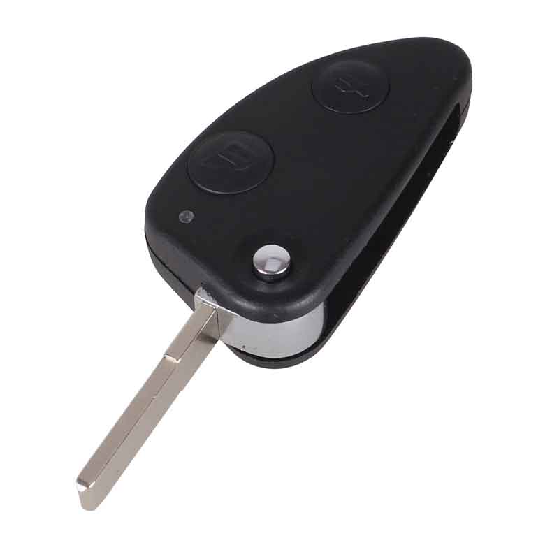 Bouton de retournement Fob voiture pliante clé Shell Alfa Romeo 147 156 GT Uncut Lame de clé de voiture Cas NO puce sans clé